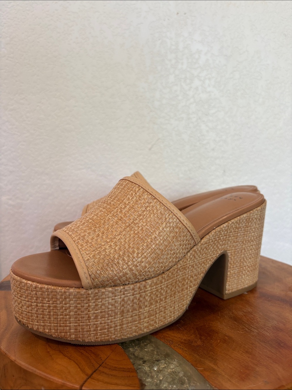 Target Natural Woven Platform Slide Sandals - Tan - Picture 2 of 4